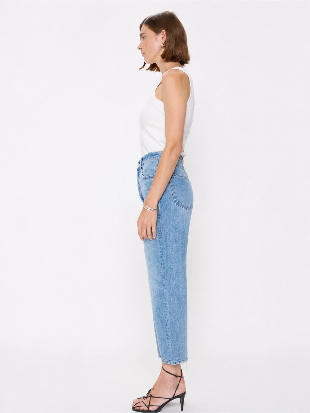 Pistola High Waisted Straight Leg Medium Wash Jeans Size 26 - Picture 4 of 13